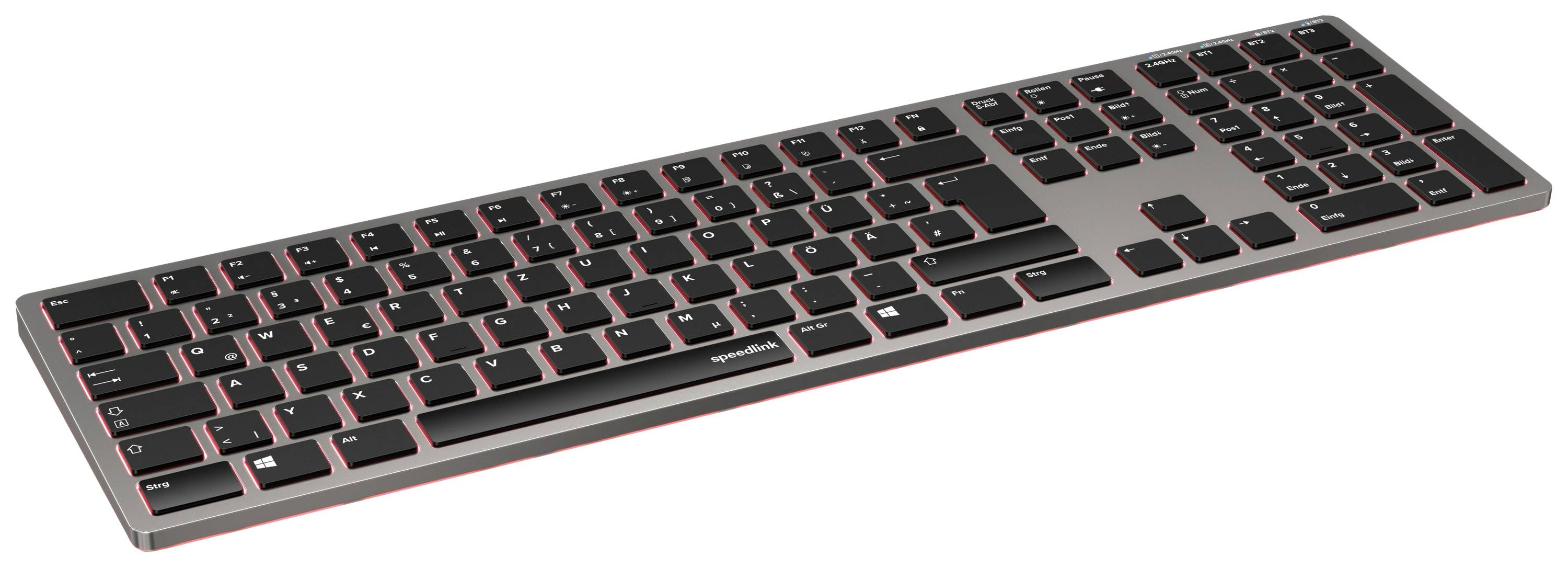 SPEED-LINK Tastatur LEVIA Illuminated Rechargeable, Bluetooth retail