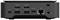 Rückseite eines Geräts mit mehreren Anschlüssen: zwei HDMI, zwei USB, ein USB/DP, ein Ethernet und ein Stromanschluss.