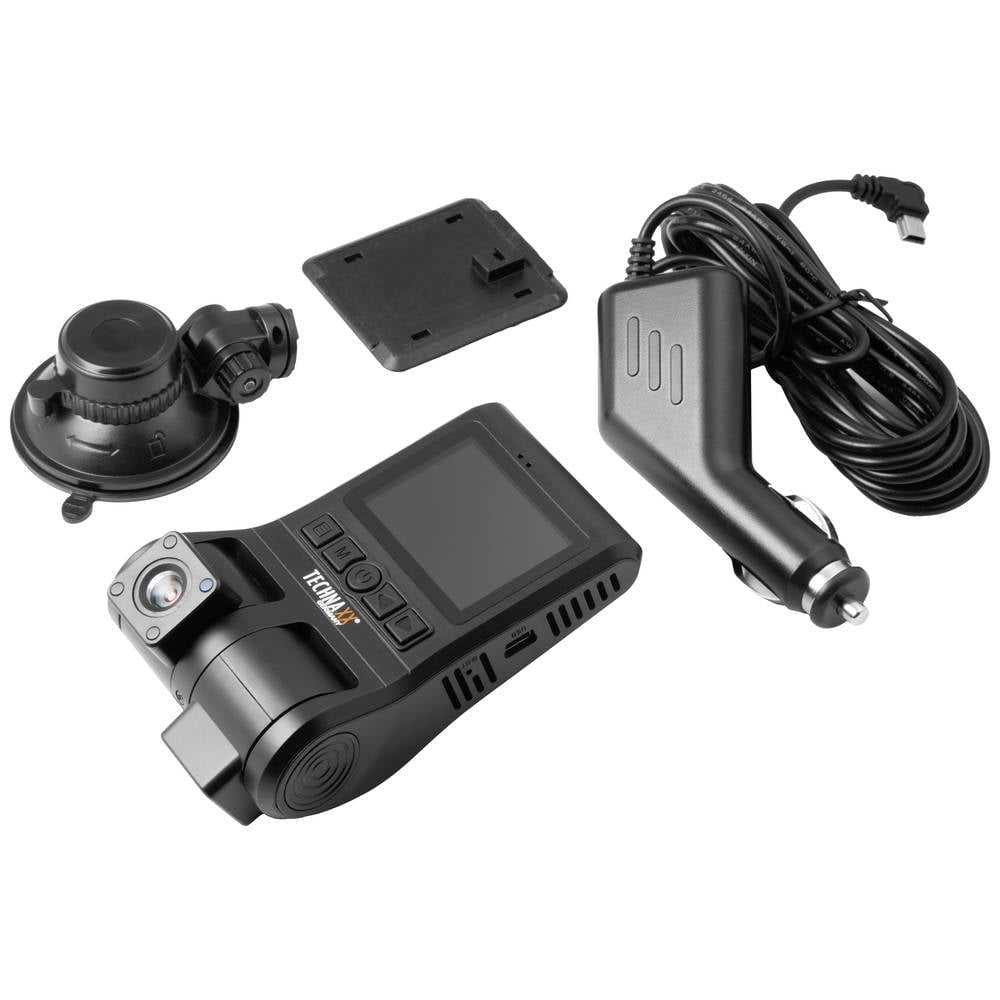 Technaxx TX-185 Dashcam Kijkhoek horizontaal (max.): 120 ° 5 V Display, Dualcamera, G-sensor, Cabine