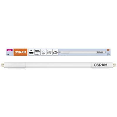 'Lange weiße LED-Röhre mit Osram-Logo. Verpackung zeigt 4000K Farbtemperatur, Energieeinsparung und volle Glasabdeckung.'