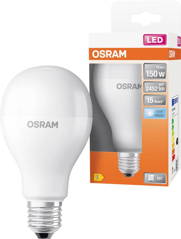 OSRAM HOMELIGHTING 4099854023149 LED EEK E (A - G) E27 Kolbenform 19 W = 150 W Neutralweiß (Ø x H) 68 mm x 68 mm  1 St.