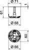 OBO Bettermann 2003814 Geräte-Verbindungsdose halogenfrei (Ø x T) 68 mm x 61 mm 250 St.