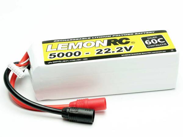 LemonRC Modellbau-Akkupack (LiPo) 22.2 V 5000 mAh Zellen-Zahl: 6 60 C Softcase AS150