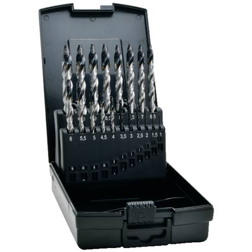 Thumbnail - Exact 74961 TIAIN-TIP Spiralbohrer-Set 1 mm, 1.5 mm, 2 mm, 2.5 mm, 3 mm, 3.5 mm, 4 mm, 4.5 mm, 5 mm, 5.5 mm, 6 mm, 6.5 m...