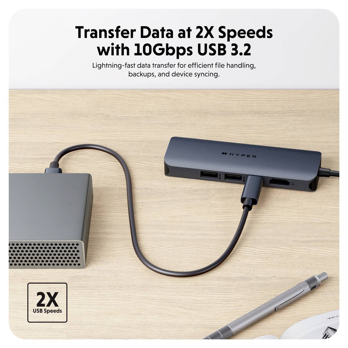 HYPER USB-C® Dockingstation HyperDrive EcoSmart Gen.2 Hub Passend für Marke Dockingstations: Universal USB-C® Power Deli-7