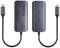 Zwei USB-C-Hubs in Schwarz mit der Aufschrift 'eco smart' und 'HYPER', jeweils mit einem kurzen Kabel an einem Ende.