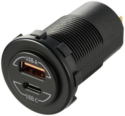 VOLTCRAFT Power-Delivery USB-Einbausteckdose Kfz 60W    12/24 V