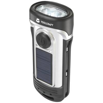 TOOLCRAFT TO-8602005 LED Taschenlampe IPX8 (wasserdicht), mit Notlicht-Funktion solarbetrieben, dynamobetrieben 20 lm 17
