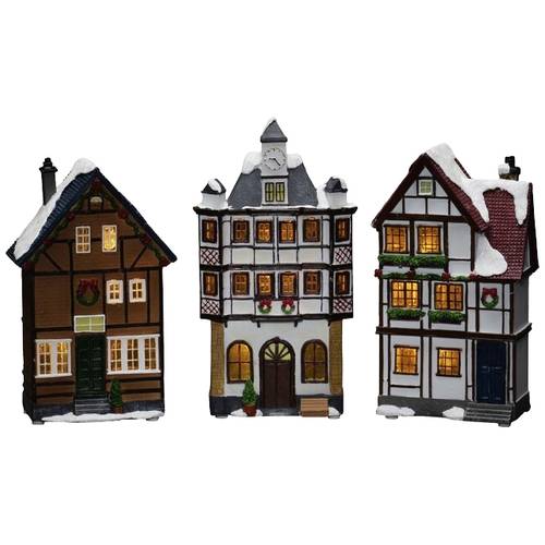 Thumbnail - Konstsmide 4309-000 LED-Szenerie Haus 3er Set Bernstein LED Bernstein Timer, mit Schalter