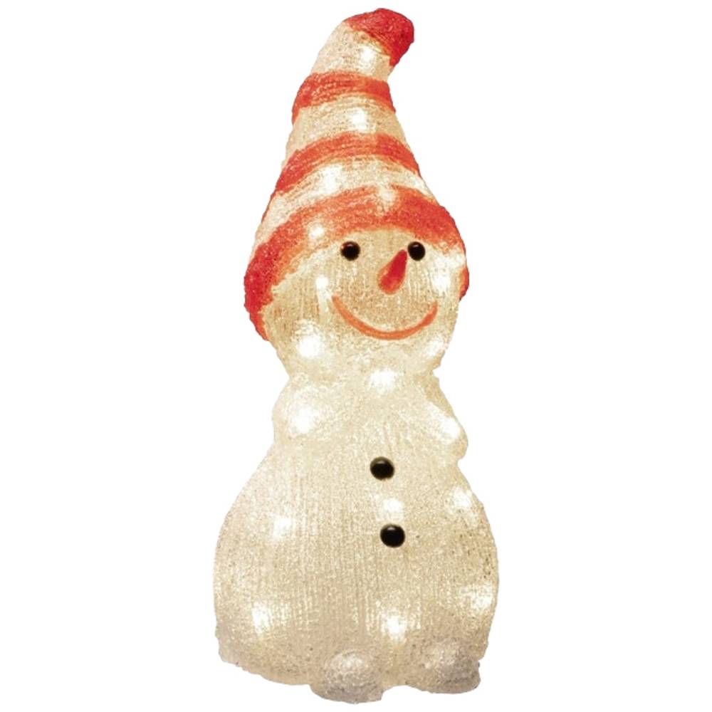 Konstsmide 6249-103 Acryl figuur Energielabel: G (A G) Sneeuwpop Warmwit LED Warm-wit