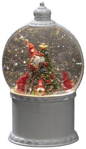 Konstsmide 4300-200 LED-lantaarn Kerstman Warmwit LED Wit Watergevuld, Timer