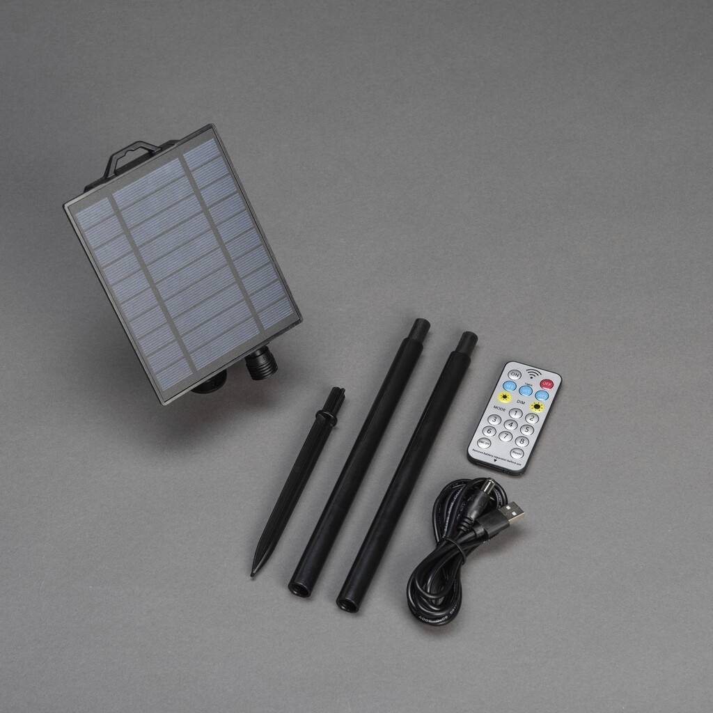 Konstsmide 3776-000 Solar-Batteriebox Schwarz Leuchtfarbe einstellbar, mit Dämmerungssensor, mit Schalter-2