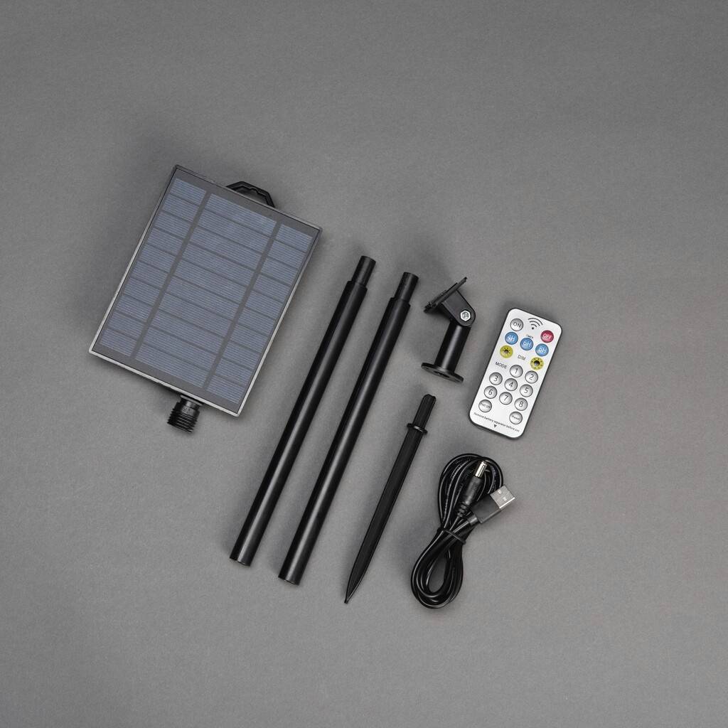 Konstsmide 3776-000 Solar-Batteriebox Schwarz Leuchtfarbe einstellbar, mit Dämmerungssensor, mit Schalter-7
