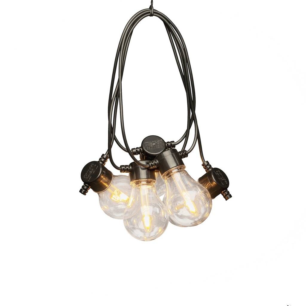 Konstsmide 2341-800SP Solar-Lichterkette Außen akkubetrieben Anzahl Leuchtmittel 10 LED Bernstein Beleuchtete Länge: 4.5-2