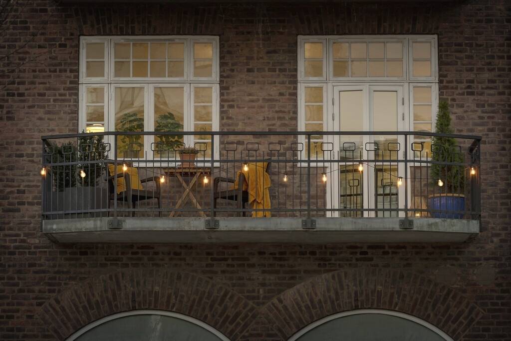 Konstsmide 2341-800SP Solar-Lichterkette Außen akkubetrieben Anzahl Leuchtmittel 10 LED Bernstein Beleuchtete Länge: 4.5-3