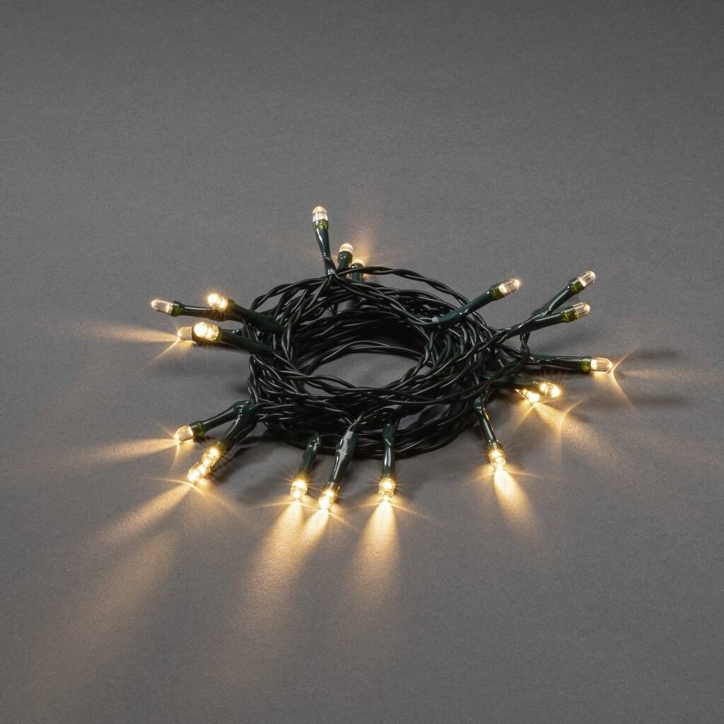 Konstsmide 1408-100 Lichterketten mit Batterien Innen batteriebetrieben Anzahl Leuchtmittel 20 LED Warmweiß Beleuchtete -0