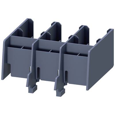 Graues Kunststoffteil mit drei Steckplätzen, wahrscheinlich ein modularer Einsatz für die Organisation oder Halterung von Objekten.