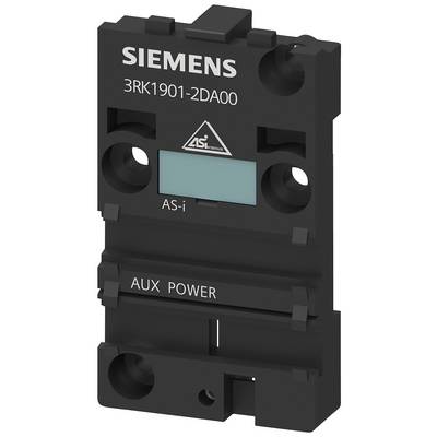 Schwarzer Siemens Baustein '3RK1901-2DA00' mit AS-i Kennzeichnung und AUX POWER Aufschrift.