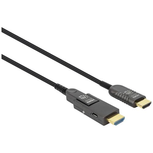 Thumbnail - Manhattan HDMI Anschlusskabel HDMI-A Stecker, HDMI-Micro-D Stecker 20 m Schwarz 355513 4K UHD HDMI-Kabel