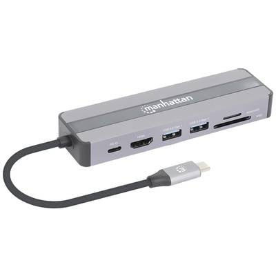 Manhattan USB-C® Dockingstation  153928 Passend für Marke: Universal  inkl. Ladefunktion, USB-C® Power Delivery