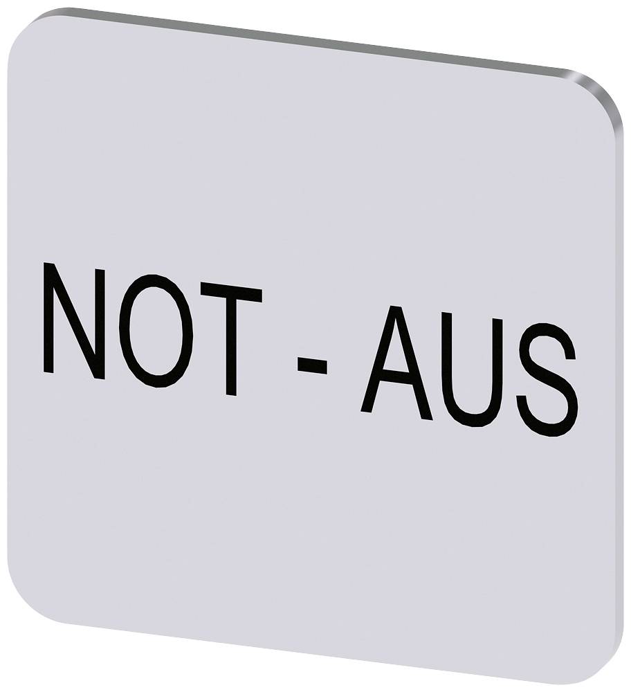 Siemens 3SU1900-0AF81-0AS0 3SU19000AF810AS0 Bezeichnungsschild Silber 10 St.