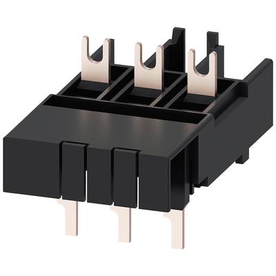 Schwarzes elektrisches Steckverbindermodul mit mehreren Kupferkontakten, geeignet für industrielle oder elektronische Anwendungen.