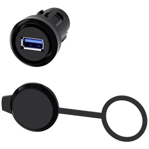 Thumbnail - Siemens 3SU1900-0GA10-0AA0 USB-Anschluss, 22 mm, Kunststoff, schwarz