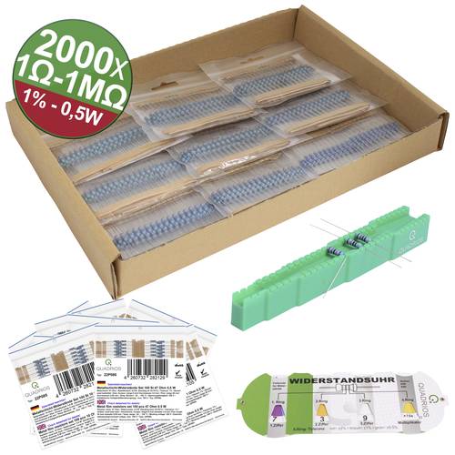 Quadrios 23P130 23P130 Metallschicht-Widerstand axial bedrahtet 0.5 W 1 % 2000 St.