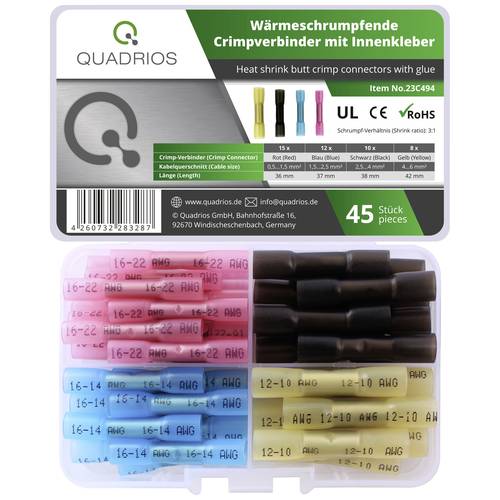 Quadrios 23C494 Stoßverbinder 0.5 mm² 6 mm² Rot, Blau, Schwarz, Gelb 45 St.