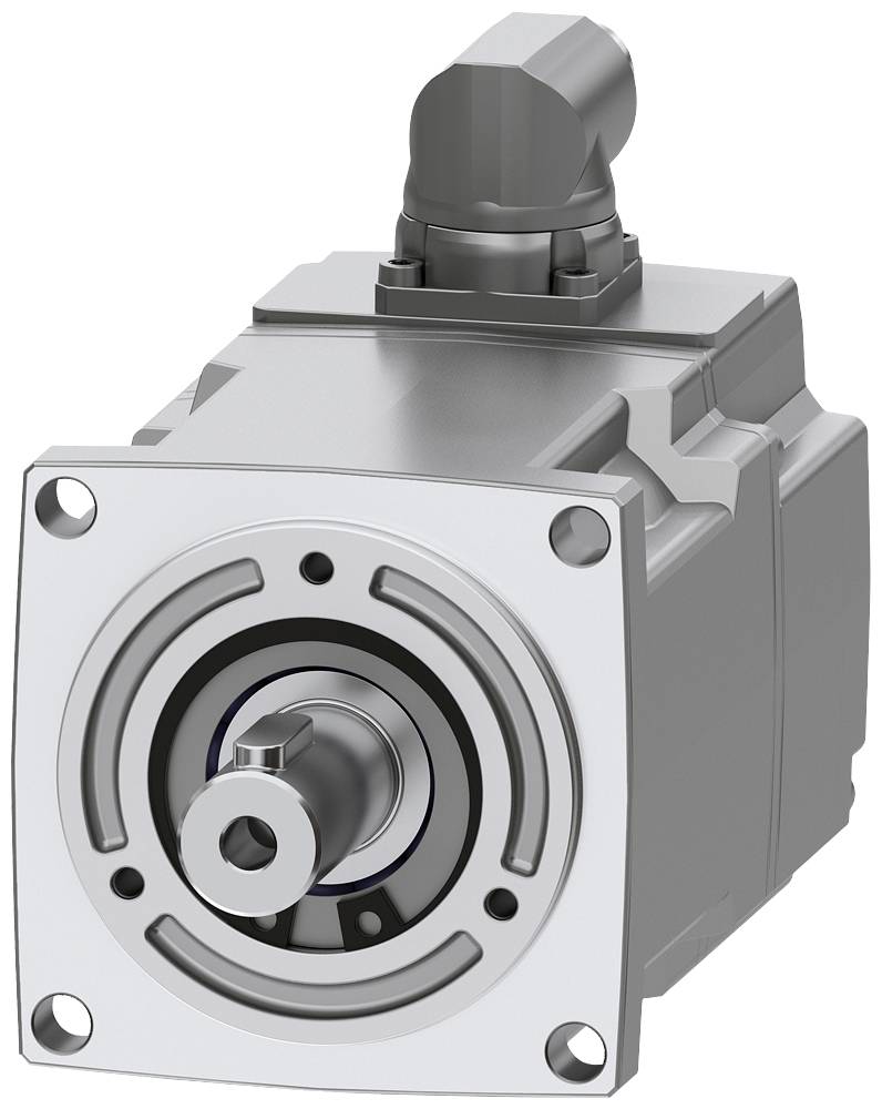 Ein kompakter Elektromotor in rechteckiger Form mit mehreren Anschlussmöglichkeiten, geeignet für verschiedene industrielle Anwendungen.