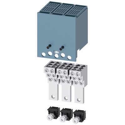'Schneider Electric' Sicherungskasten in Blau und Silber mit mehreren Anschlüssen und isolierten Klemmen zur elektrischen Verteilung.
