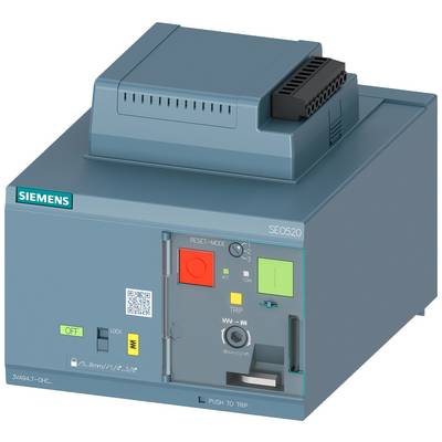 Ein elektronisches Gerät mit Siemens-Logo, zeigt verschiedene Schalter, Tasten und ein Display zur Regelung von elektrischen Systemen.