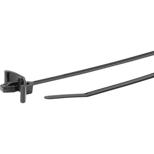Thumbnail - HellermannTyton 126-00417 T18RSF-PA66UV-BK Kabelbinder 100 mm 2.50 mm Schwarz mit Spreizanker, Hitzestabilisiert 1 St.