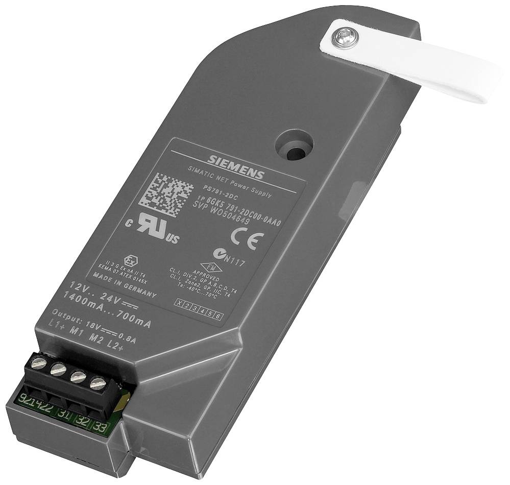 Graues elektronisches Gerät mit Anschlussklemmen von Siemens, Modell 'GN117', für elektrische Schaltungsanwendungen.