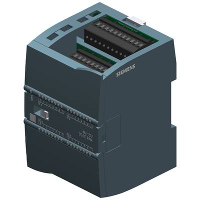 Abbildung eines Siemens SM 1223 DC/DC/SINK, ein Erweiterungsmodul für SPS-Systeme mit mehreren Anschlussstellen und LED-Anzeigen.