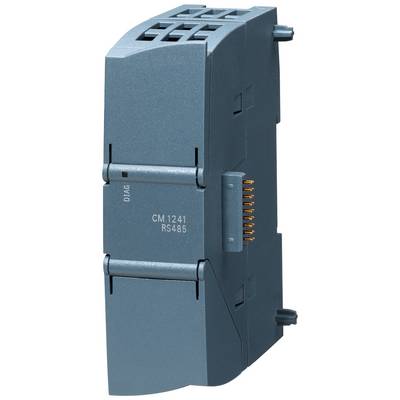 Ein blaues, rechteckiges elektronisches Modul mit der Aufschrift 'CM 1241 RS485', verwendet für industrielle Kommunikationsverbindungen.