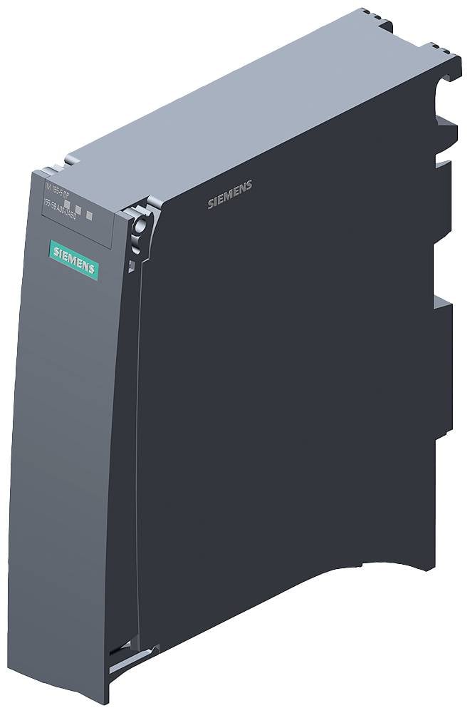 Ein schwarzes, rechteckiges Siemens-Modul mit mehreren Anschlüssen und einem kleinen Label auf der Vorderseite.