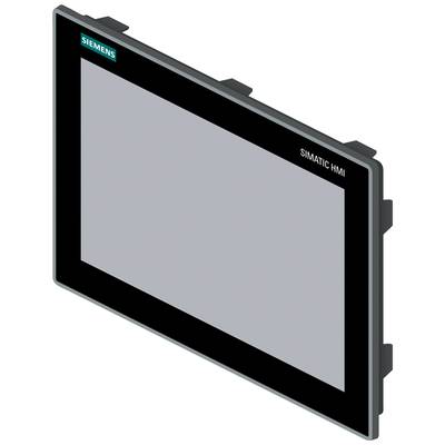Flacher Touchscreen-Monitor mit Siemens-Logo oben links und Aufschrift 'SIMATIC HMI' oben rechts. Verwendet für industrielle Anwendungen.
