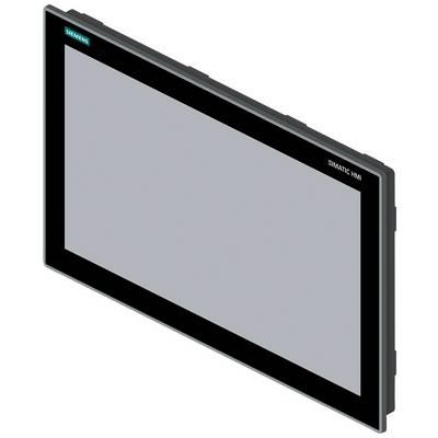Siemens Simatic HMI Panel, schwarzer Rahmen, touchfähiger Bildschirm.