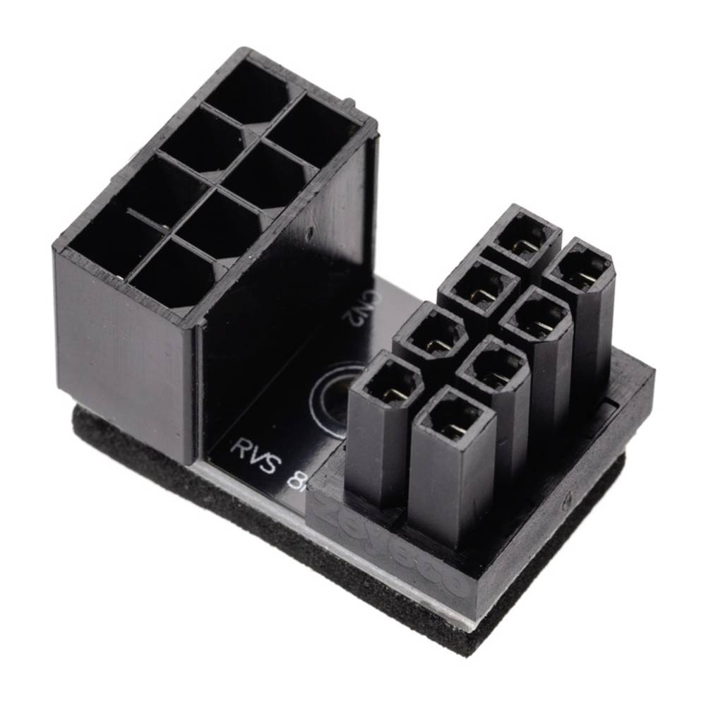 inLine Stroom Adapter [1x ATX-stekker 8-polig (4+4) 1x ATX-bus 8-polig (4+4)] Zwart