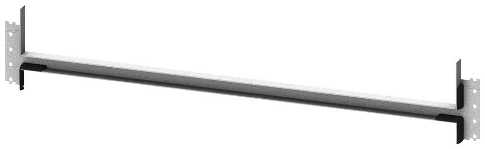 Metall-Stützstrebe mit rechteckigem Querschnitt und Befestigungslöchern an den Enden. Sie dient zur Stabilisierung in Baukonstruktionen.