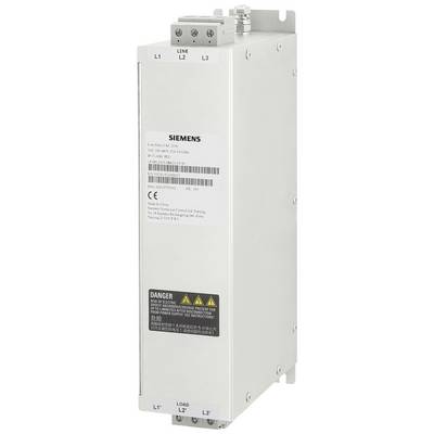 Ein Siemens Lastfilter mit drei Phasenkennzeichnungen (L1, L2, L3) und Sicherheitswarnung unten. Verwendet, um elektrische Lasten auszugleichen.
