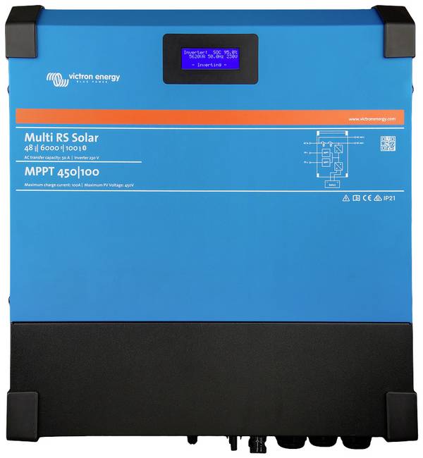 Victron Energy Wechselrichter Wechselrichter / Hybrid Ladegerät Victron Multi RS Solar 48/6000/100-450/100 5300 W 120 V - 230 V integrierter Laderegler, USV-Funktion, Dual MPP-Tracker