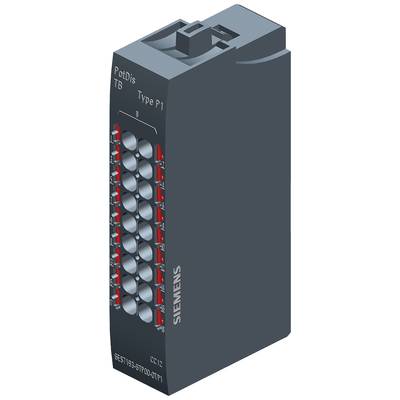 Schwarzes elektronisches Gerät mit der Aufschrift 'SIEMENS'. Es hat mehrere rote Anschlüsse auf der Vorderseite, bezeichnet mit 'PotDis TB Type P1'.