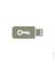 USB-Stick-Symbol mit einem Schlüssel, das Datensicherheit oder Zugriffskontrolle darstellt.