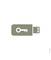 USB-Stick-Symbol mit integriertem Schlüsselsymbol, das Datensicherheit und Zugriffsschutz darstellt.