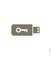 Ein USB-Stick-Symbol mit einem Schlüssellogo, das Datensicherheit oder Verschlüsselung darstellt.