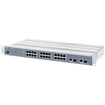 Ein Netzwerk-Switch mit 24 Ethernet-Ports und vier Glasfaser-Ports, geeignet für die Rackmontage in IT-Infrastrukturen.