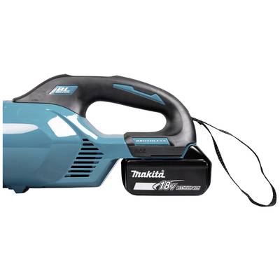 'Akku-Laubgebläse mit ergonomischem Griff und 18V Batterie. Marke: Makita.'