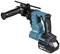 Ein kabelloser Makita-Bohrhammer mit 18V-Akku, ergonomischem Griff und Zusatzhandgriff für präzises Bohren und Meißeln.